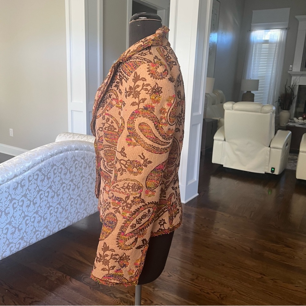 Vision Apparel Women’s Tapestry Blazer Coat - Size 8 - Picture 4 of 8